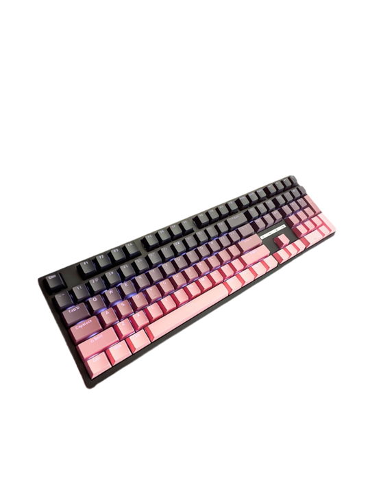 Keycaps اسود متدرج وردي