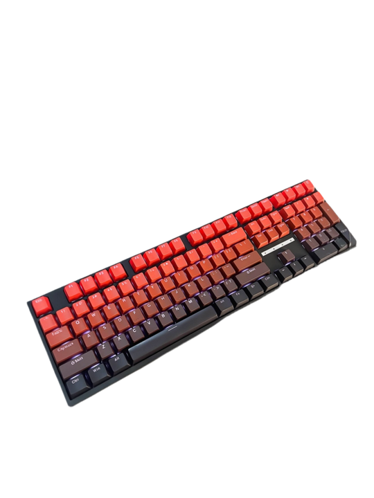 Keycaps اسود متدرج احمر
