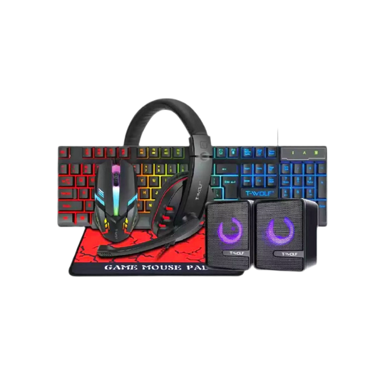 البكج الكامل ماوس )+ كيبورد + سماعة + ماوس باد + سبيكر(