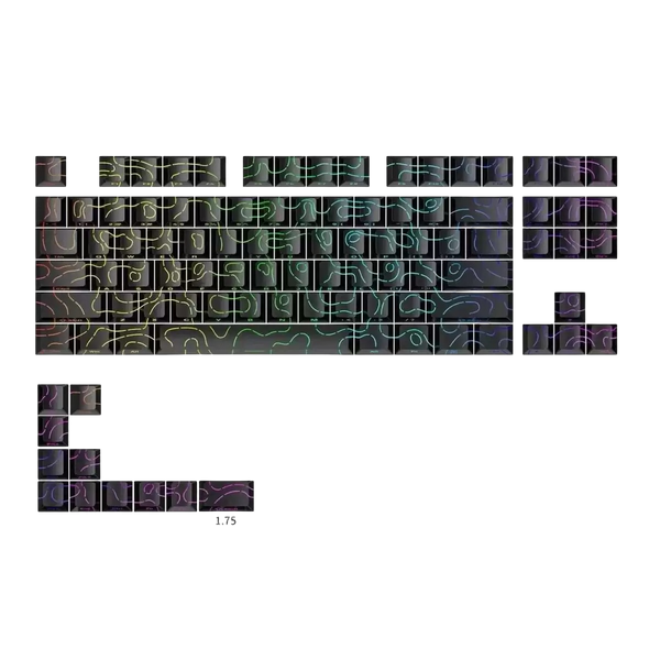 اسود Keycaps شبكة