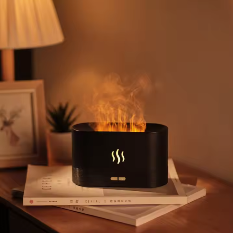 Usb Fire Air Humidifier Night Light مبخرة ضوئية