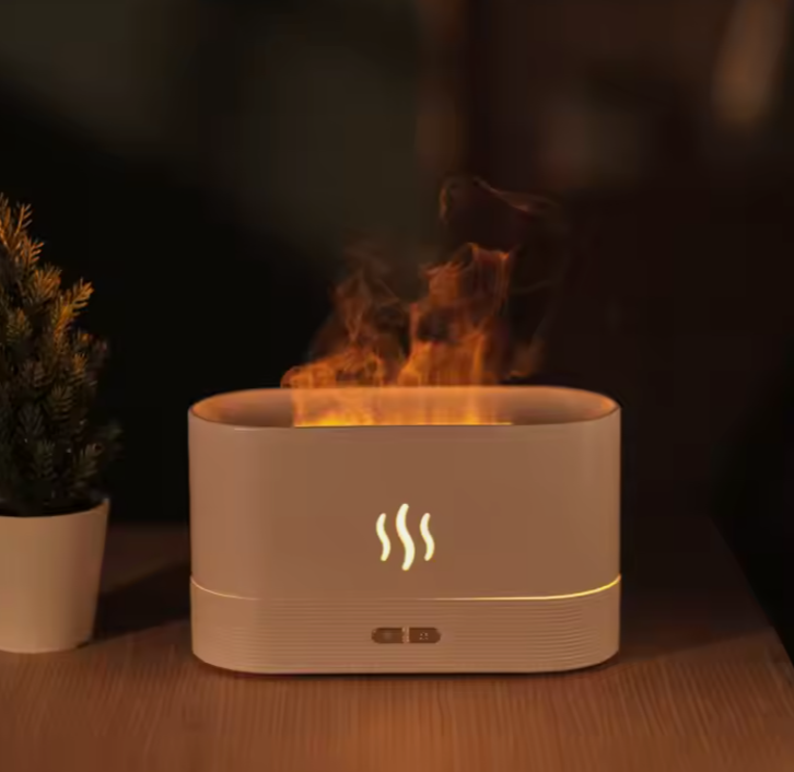 Usb Fire Air Humidifier Night Light مبخرة ضوئية