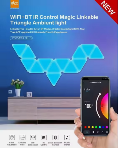 Triangle ambient panel light تحكم هاتف وريمونت